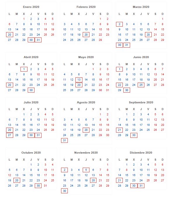 Calendario Fiscal 2020 Tramit Sant Cugat calendario laboral sant cugat