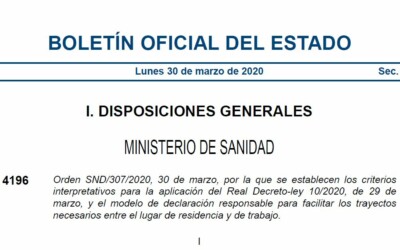 Modelo de declaración responsable a emitir para los trabajadores por cuenta ajena que no deban acogerse al permiso retribuido recuperable durante el COVID-19